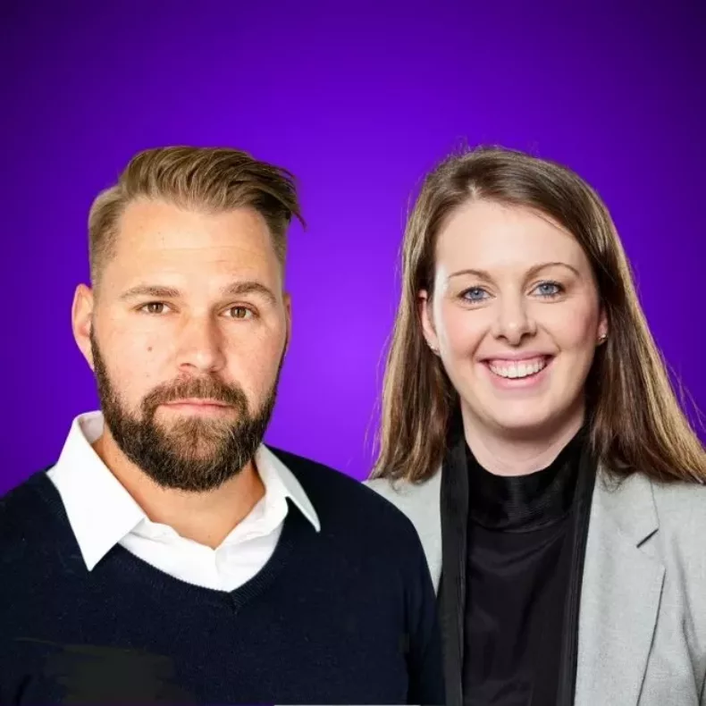 Roman Luntscher, Sales Manager STABL Energy und Sabrina Wurzer, Head of Marketing & Communication